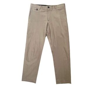 Billy Reid Mens Khaki Cotton Wool Blend Chino Trousers Size 32 Made in USA